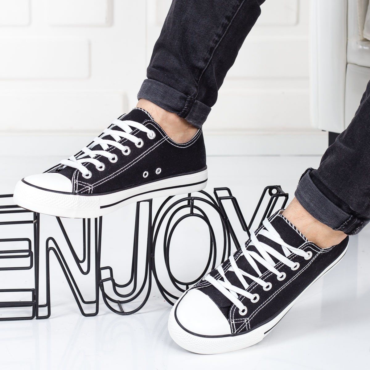 Черни мъжки кецове Matteo