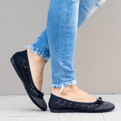 Дамски черни еспадрили - Nuna - Black