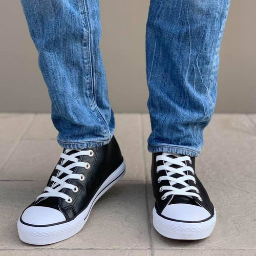 Мъжки високи черни кецове - Evan - Black