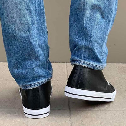 Мъжки високи черни кецове - Evan - Black