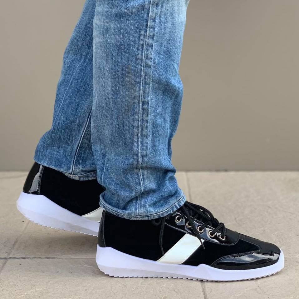 Мъжки спортно - елегантни обувки - Alex - Black