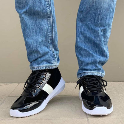 Мъжки спортно - елегантни обувки - Alex - Black