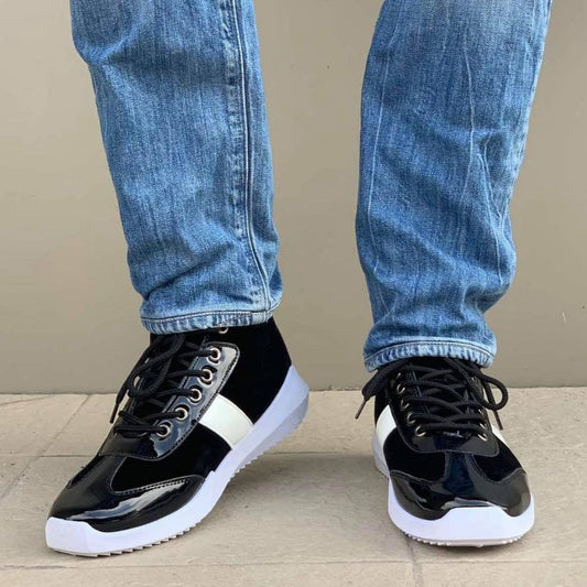 Мъжки спортно - елегантни обувки - Alex - Black