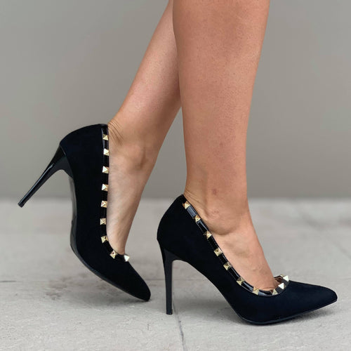 Елегантни дамски обувки на ток Onega - Black