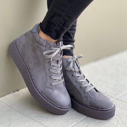 Дамски сиви боти  Seven - Grey