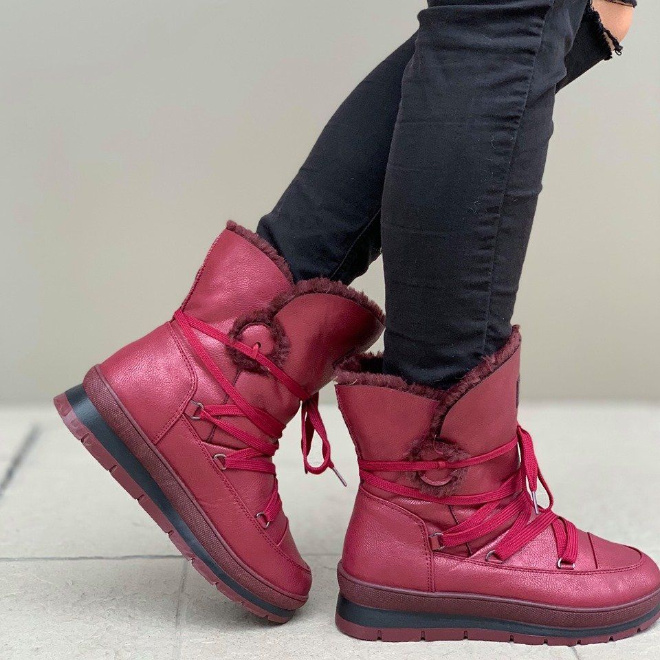 Дамски апрески в цвят бордо Sasha - Wine