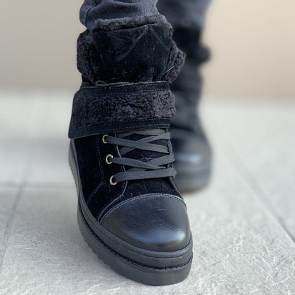 Черни дамски боти на платформа - Remy - Black