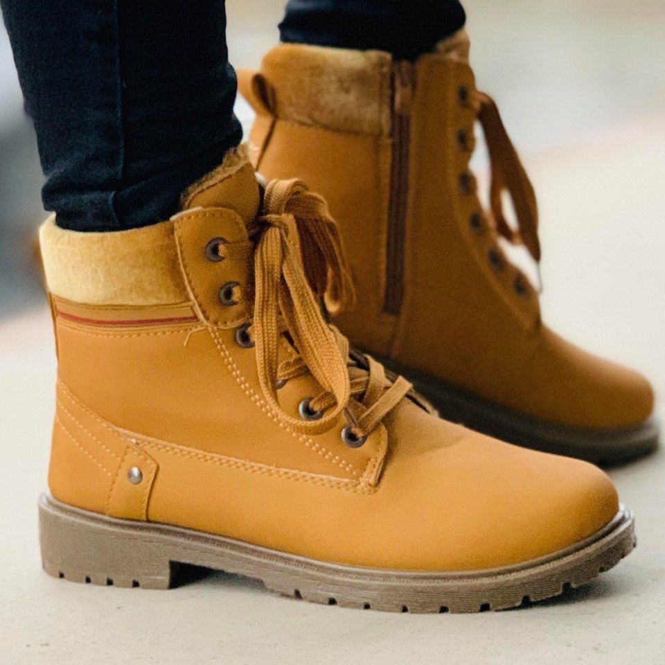 Дамски кафяви боти - Beti - Camel