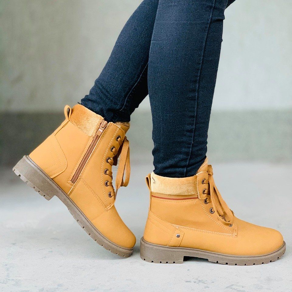 Дамски кафяви боти - Beti - Camel