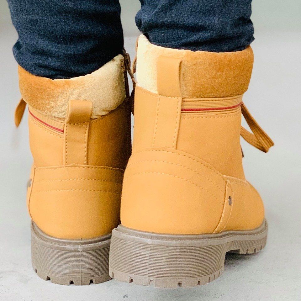 Дамски кафяви боти - Beti - Camel