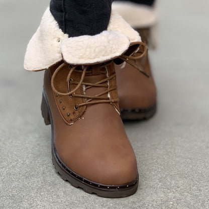 Дамски кафяви боти - Sibeta - Brown