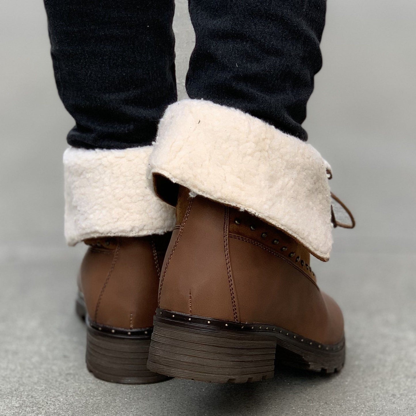 Дамски кафяви боти - Sibeta - Brown