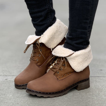 Дамски кафяви боти - Sibeta - Brown