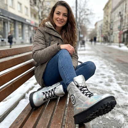 Дамски сребристи апрески - Ivona - Silver