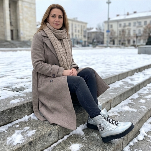 Дамски сребристи апрески - Ivona - Silver