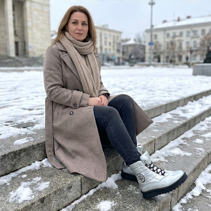 Дамски сребристи апрески - Ivona - Silver