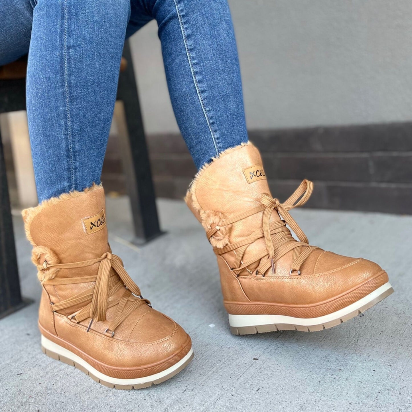 Дамски кафяви апрески Sasha - Camel