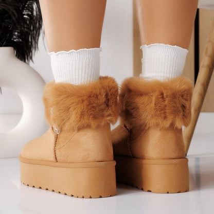 Дамски апрески от ЕКО велур - Bebe - Camel