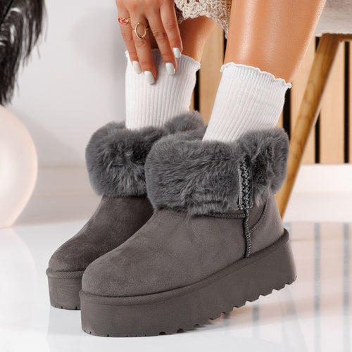 Дамски апрески от ЕКО велур - Bebe - Silver