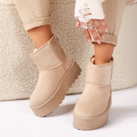 Дамски апрески от ЕКО велур - Vivera - Beige