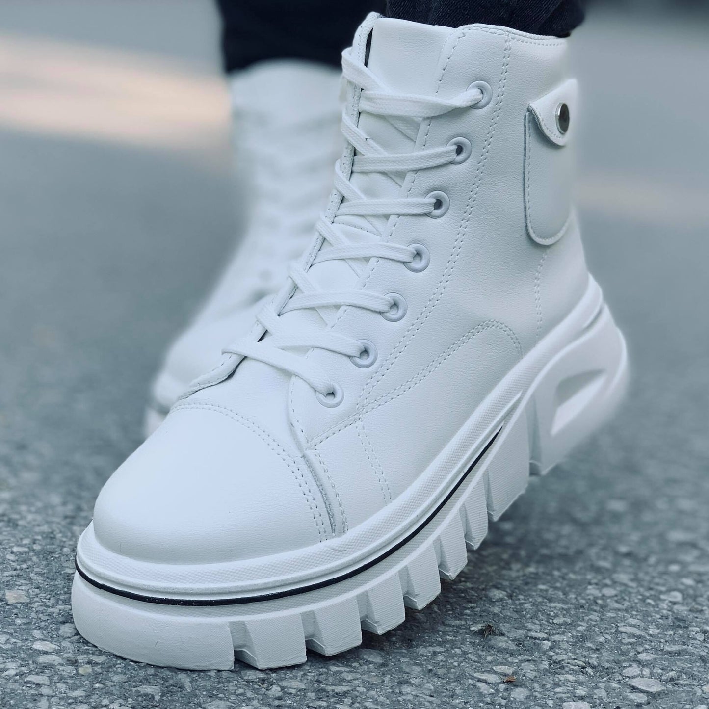 Дамски бели боти - Aletta - White