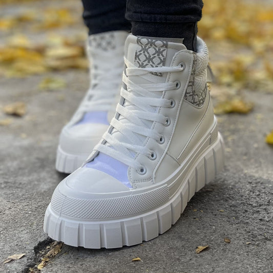 Дамски бели боти - Lilia - White