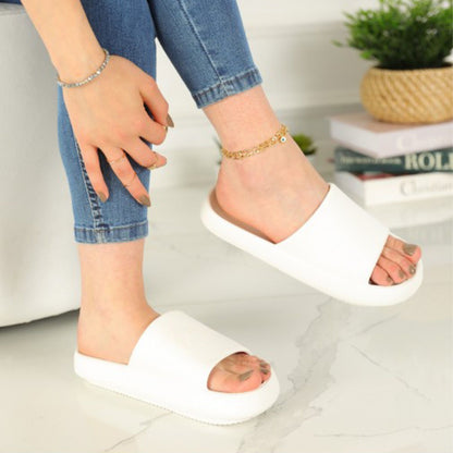 Дамски бели чехли - Alivia - White