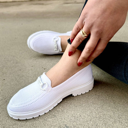 Дамски бели еспадрили - Adeline - White