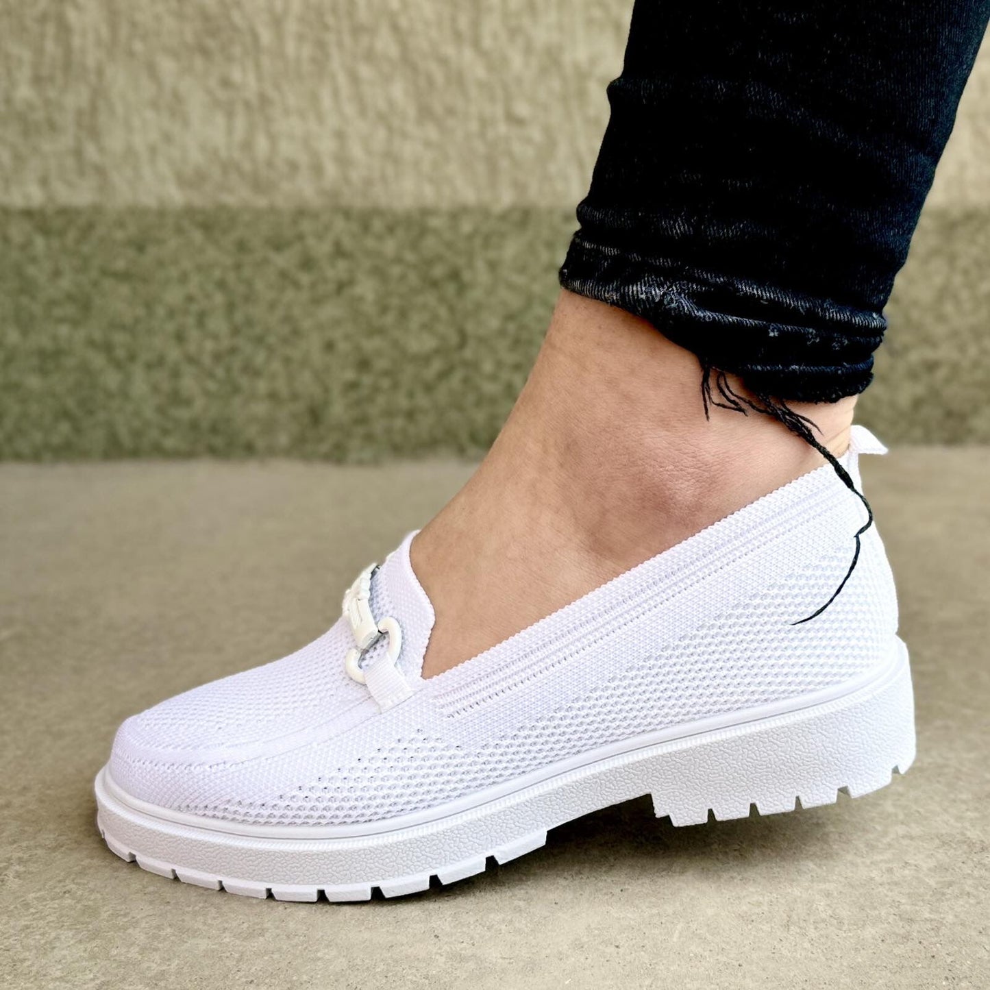 Дамски бели еспадрили - Adeline - White