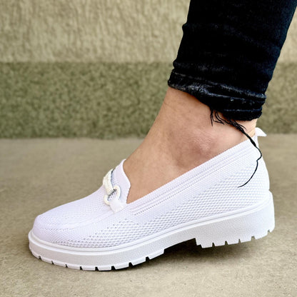 Дамски бели еспадрили - Adeline - White