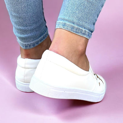 Дамски бели еспадрили - Arnia - White