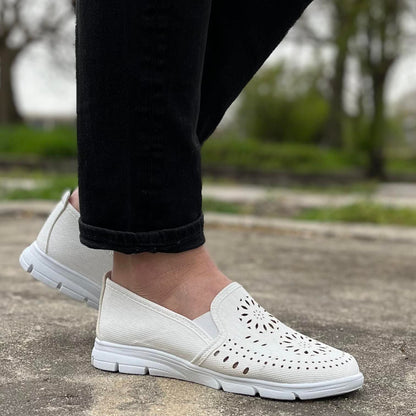 Дамски бели еспадрили - Norah - White