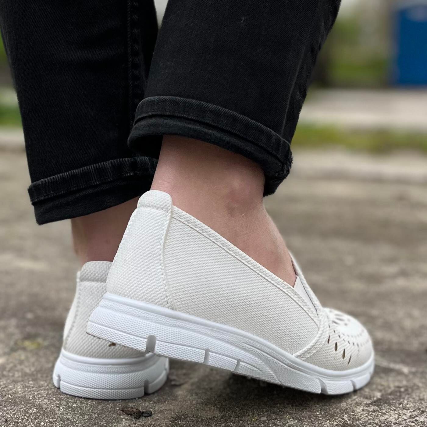 Дамски бели еспадрили - Norah - White