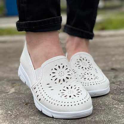 Дамски бели еспадрили - Norah - White