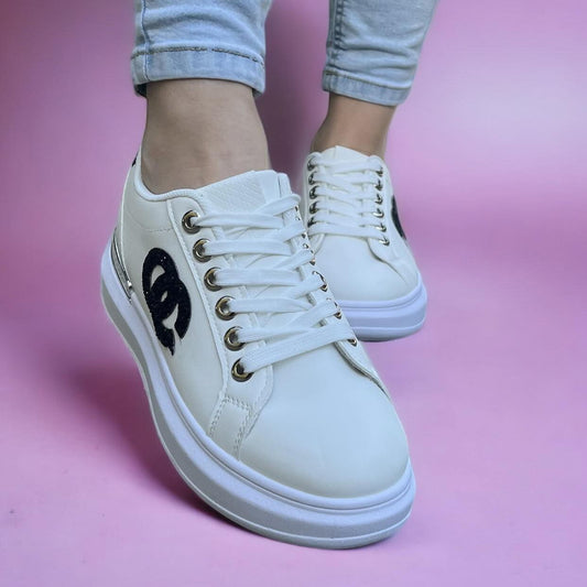 Дамски бели кецове - Lauren - White