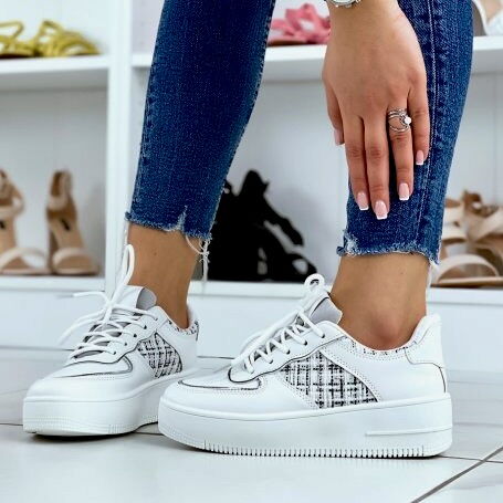 Дамски бели кецове - Norine - White