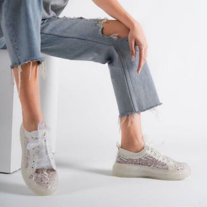 Дамски бели кецове - Valley - White