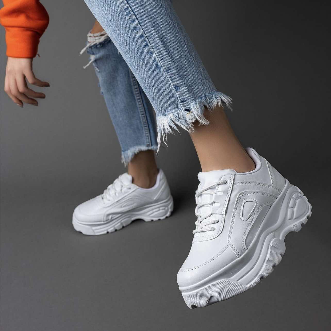 Дамски бели маратонки - Aerilyn - White