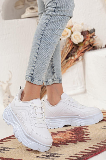 Дамски бели маратонки - Aerilyn - White