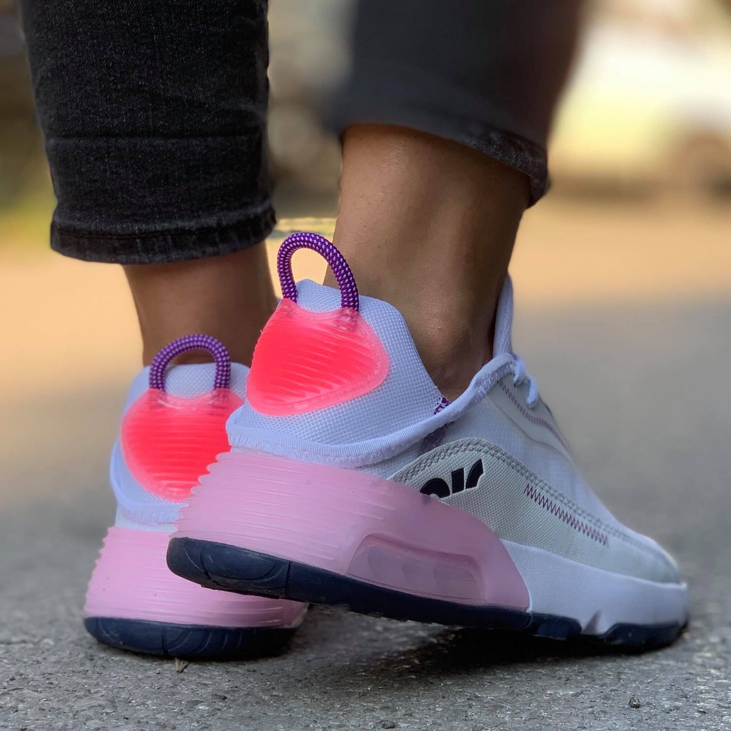 Дамски бели маратонки - Alameda - White - Purple