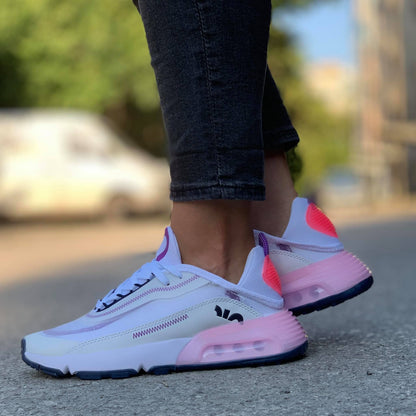 Дамски бели маратонки - Alameda - White - Purple