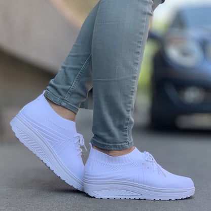 Дамски бели маратонки - Broox - White