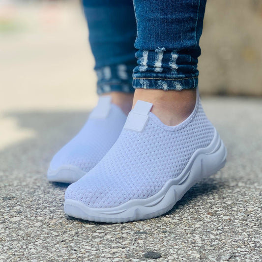 Дамски бели маратонки - Chailyn - White