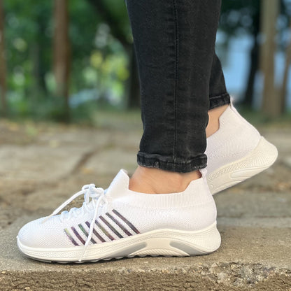 Дамски бели маратонки - Darena - White