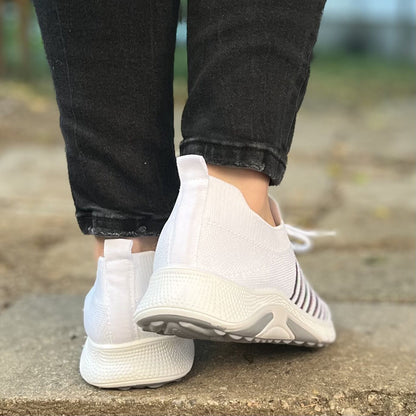 Дамски бели маратонки - Darena - White