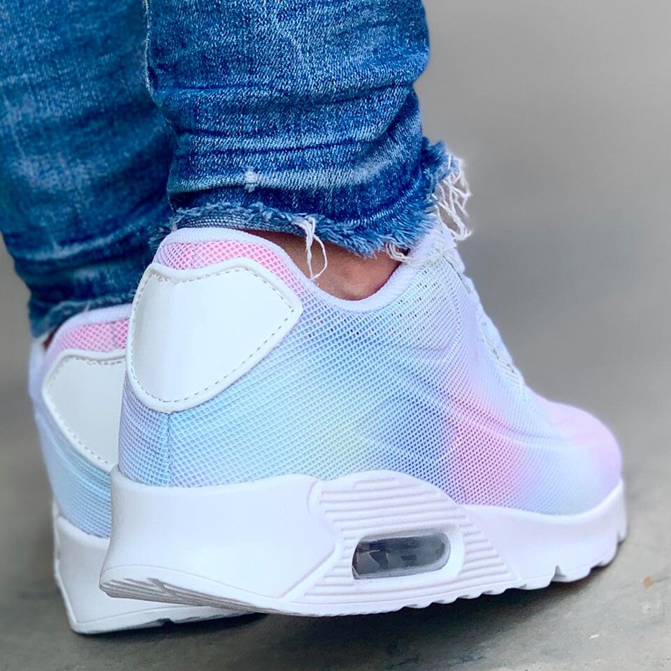 Дамски бели маратонки - Elina - White