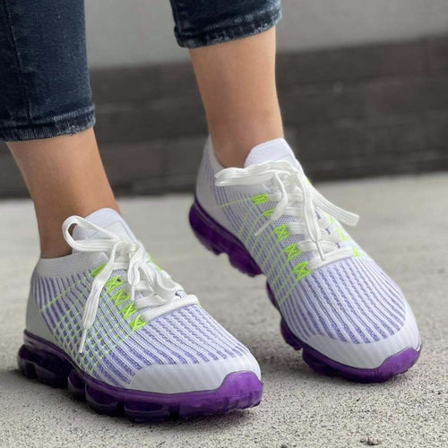 Дамски бели маратонки - Emily - White - Purple