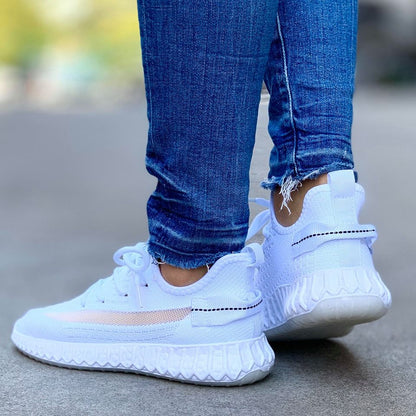 Дамски бели маратонки - Emma  - White