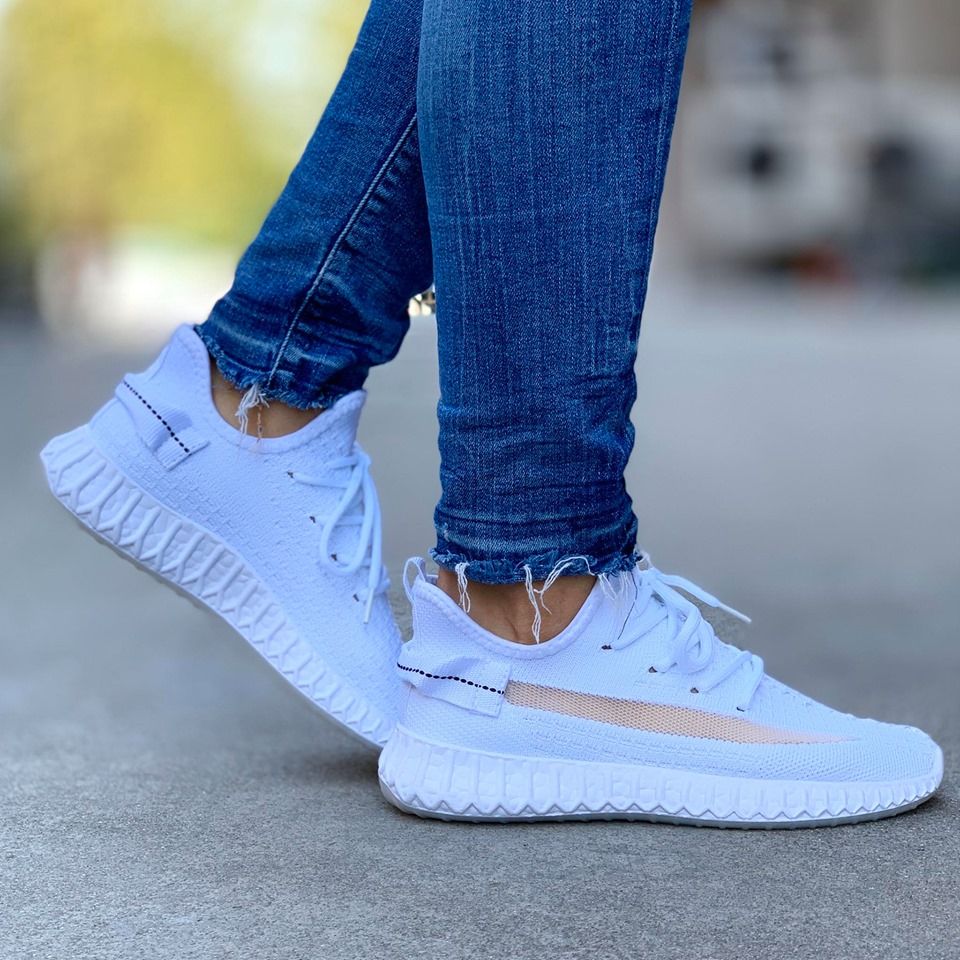 Дамски бели маратонки - Emma  - White