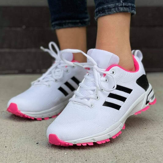 Дамски бели маратонки - Gracelyn - White - Black